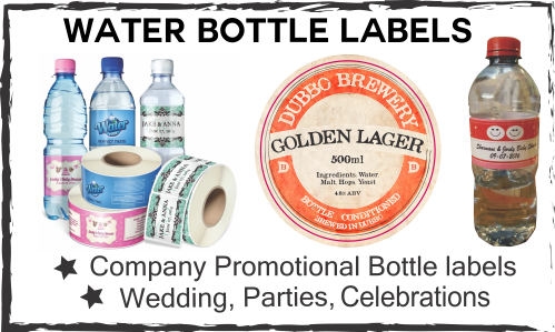 water bottle labelling